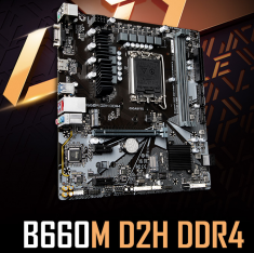 技嘉B660M D2H  DDR4主板支持CPU12代酷睿 (Intel B660/LGA 1700)