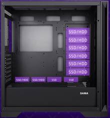 先马（SAMA） 原神颜之神电脑游戏全塔机箱支持360水冷位/多风扇位/玻璃侧透/支持大主板ATX） 黑色（电竞版）