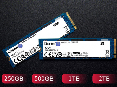 金士顿 NV2  250GB/500GB/1T SSD固态硬盘 M.2接口(NVMe协议 PCIe 4.0×4)兼容PCIe3.0 NV2系列