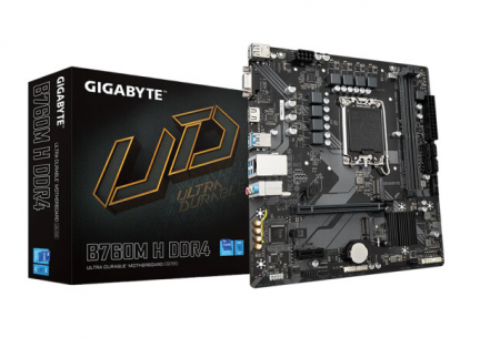 技嘉（GIGABYTE）B760M H DDR4 台式机电脑游戏主板 支持12/13代 处理器