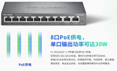 TL-SG2210LP 全千兆云管理PoE交换机 / 8GE（PoE）+2GE